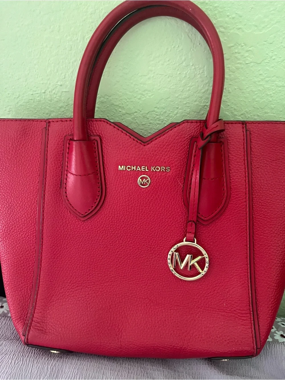 Michael Kors Red Leather Bag